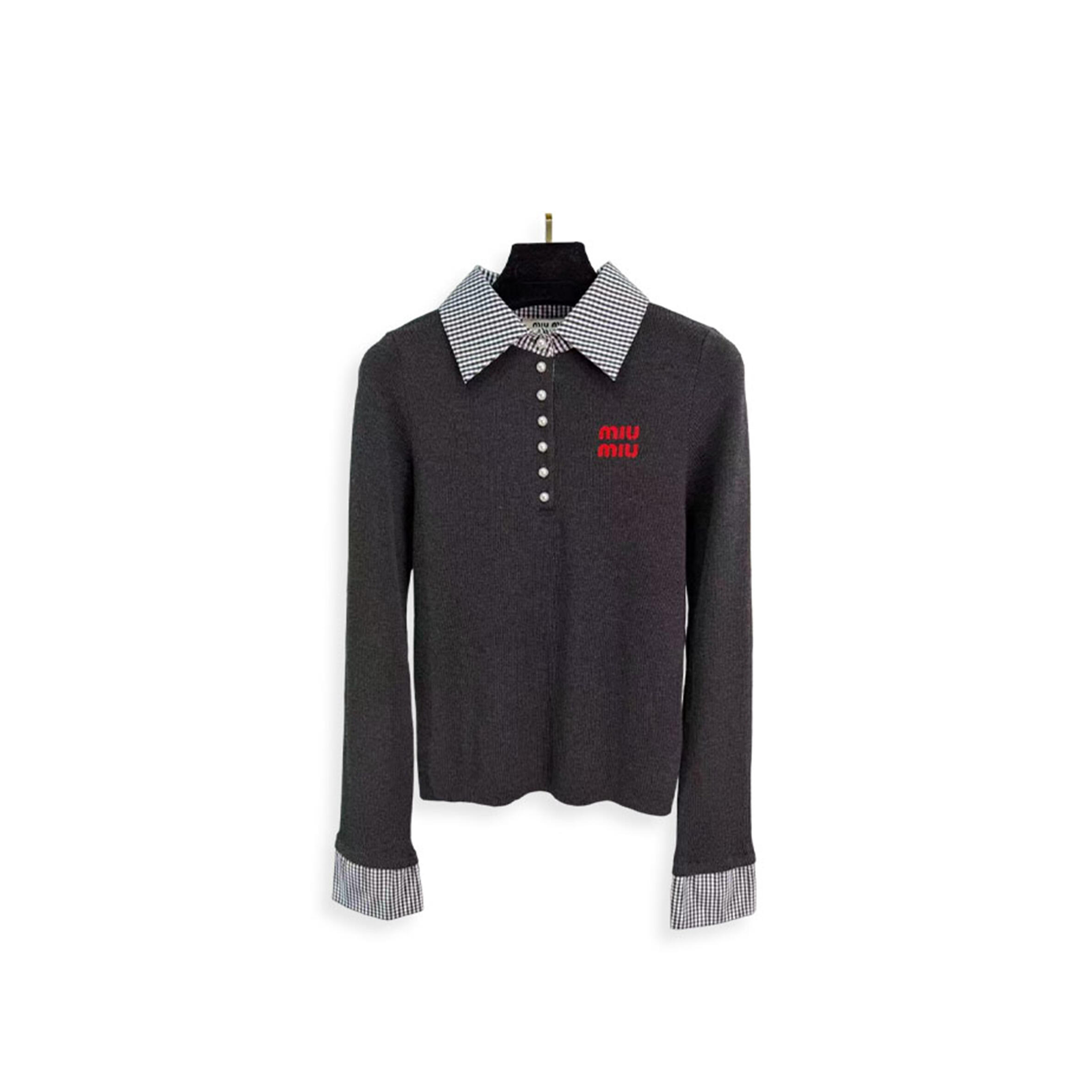 M1v M1v knitted long-sleeved top